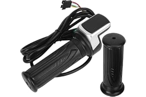 YOSOO HEALTH GEAR Electric Bike Twist Throttle, Electric Bike Twist Throttle, 6 pin Speed Governing Throttle Grip LCD Screen Display Electric Quantity (48V)