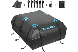 ‎ZACRO Zacro Dachgepäckträger, 565L, wasserdichte Dachtasche mit 20 Kubikfuß für alle Autos mit/ohne Gepäckträger, Dachtasche aus 500D starkem PVC mit Rutschfester Matte, Aufbewahrungstasche