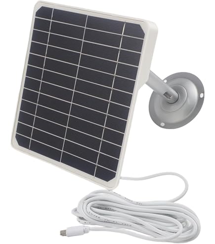 Pannello Solare Regolabile 5V 20W Con Staffa 360° | Caricatore USB Per Esterno | Compatibile Con Telecamere E Dispositivi Low-Power (Tipo C)