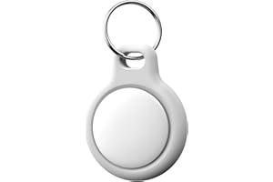 CASCHO Air Tracker 1 Pack, with Apple Find My (iOS Only) Super Lightweight Item Finders for Keys, Wallet, Luggage, Backpack, IP67 Waterproof with 2 White Protective Cases