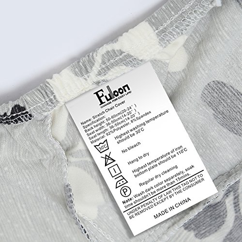 Fuloon 4er Set Stuhlüberzug Universell Stretch Stuhlhussen Abnehmbare Stuhlbezug Protector Cover (4er Set, A) - 3