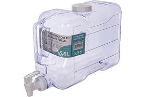 TWO TIGERS Botella Dispensador de Bebidas con Grifo. Garrafa de Plástico BPA Free Portátil para Frigorífico o Nevera (5,6L)