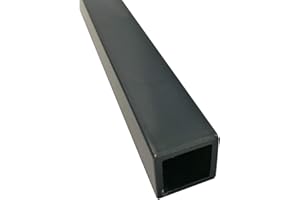 METALXACT Tube carré en aluminium « revêtu par pulvérisation » - Profilé en aluminium creux - 100 x 100 x 3 mm x 2000 mm - Anthracite RAL 7016
