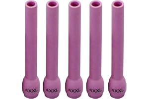 RIVERWELD TIG Gas Lens Ugello in allumina Coppe in ceramica lunghe 796F79#4L D6.50 x 89mm Fit DB WP SR 9 20 25 Torcia per saldatura TIG 5pk