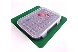 EVERNICE Lot de 30 bobines avec boîte pour machine à coudre Singer 66 Classe 99 185 241 300 400 Bernina 719