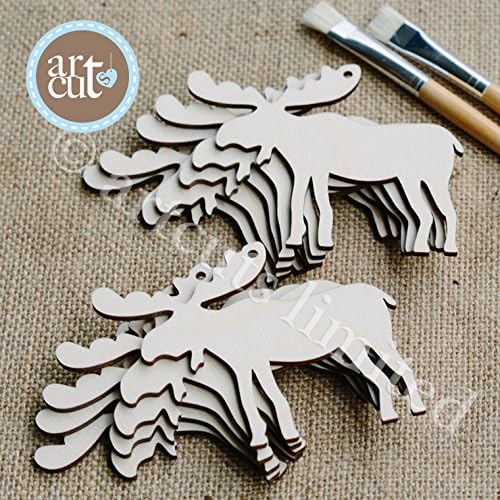Wooden Christmas Moose Decorations