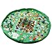 Myguru 60 Inches Large Size Toy Storage Bag Lego Organizer Kid Play Mattress Foldable Baby Playmat Portable Big Picnic Shoulder Bag,Dia 150CM (Green)