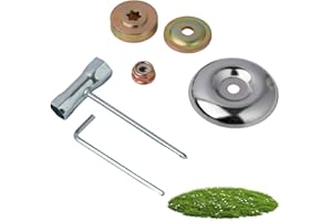 FLLYVLY Set di accessori universali per tosaerba e decespugliatori, 6 adattatori per lame, accessori in metallo, inclusi strumenti e adattatori