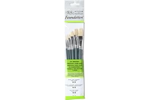 Winsor & Newton Pinceles para óleo Foundation, set de 6 Unidades, variados