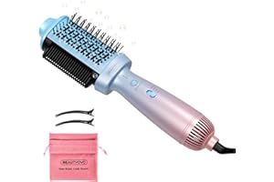 ‎BEAUTYOVO BEAUTYOVO 3-in-1 Warmluftbürste Rundbürstenföhn mit Glättbürste & Ionen - 3 Modi(37-200°C), Intelligente Temperaturregulierung Fönbürste für Trocknen, Glätten & Volumen