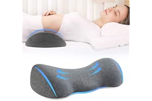 AOPOW Lumbar Back Support Pillow Cushion - Memory Foam Lower Back Sleeping Pillows Pain Relief Lumbar Cushions for Bed Chair Car Office Travel