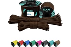 EdcX 2 mm Nylon Paracord 275 (15, 30, 50 And 100 m)– 100% Nylon Rope, 3-Strand Cord, Nylon Cord 2 mm in Many Colours (Chocolate, 15 m)