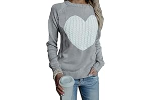 FGFD&OU Maglione Donna Felpa Ragazza Sweatshirt Oversize Pullover Invernali Primavera Manica Lunga Casual Moda Girocollo Tops Natale