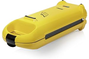 Tristar 132406 Waffle Maker Flip Moulds, Housing Lid Material: Plastic, Black, Yellow