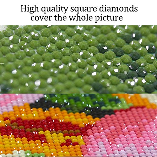 aihome DIY 5D Blume Diamant Rund Malerei Kreuzstich Kits Diamant Stickerei Diamant Mosaik Home Dekoration Vase and Flower - 6