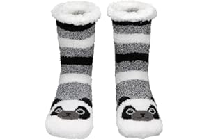 MORLUKS Calzini Invernali Donna, Calzini Natalizi Termiche, Calze Antiscivolo Calzini a Pantofola, Calze Antiscivolo Donna Calzini Termici, Calzettoni Morbidi per Casa Regalo Natale