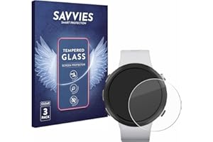 savvies Protector Cristal Templado para Garmin Swim 2 (3 Unidades) Protector Pantalla Vidrio, Protección 9H, Pelicula Anti-Huellas
