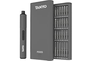 TANYO Mini Cacciavite Elettrico, 51 in 1 Cacciaviti Precisione con 48 Punte, Giravite Elettrico con spazio Magnetiche, Set Cacciaviti Luce LED per Telefoni, Computer, Giocattoli