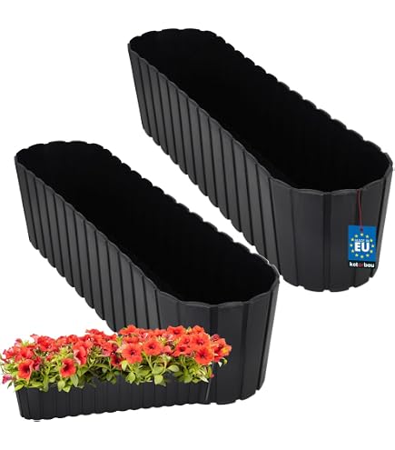 blumenkästen polyrattan Pflanzkübel | Polyrattan | mit Rankgitter | rechteckig main image 1