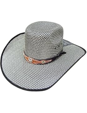 Modestone Traditional Bangora Rodeo Straw Cappello Cowboy Grey