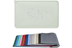 AUDWUD Tapis de Nourriture pour Chien Chat Animal de Compagnie en Silicone étanche, Tapis de Bol pour Animal de Compagnie antidérapant, Tapis de Nourriture pour Animal de Compagnie.