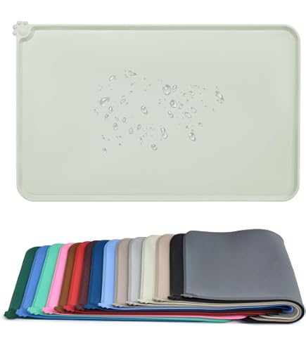 Futter Unterlage Metopets Silikon-Futtermatte Für Hunde & Katzen - 24x24 Cm, 2er Set Rutschfeste Futtermatte