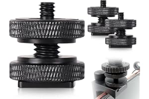 Lhbwhiz 2 Stück Kamera Blitzschuh Adapter,1/4 Zoll Gewinde,aus Metall Blitzschuhadapter,für Stativgewinde Blitzlichter Mikrofone auf Blitzschuh(Schwarz)
