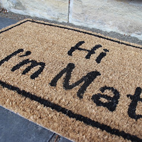 JVL Fußmatte „Hi I’m Mat“, PVC und Kokosfaser, 33 x 60 cm - 3