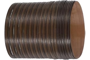 jackfru PE Rattan 70 m x 8 mm Lightweight Wood Grain Strips for Outdoor Rattan Furniture Repair, Plastic Mesh for Furniture, Garden Chairs, Tables, Storage Basket, DIY and Repair (Brown-D)