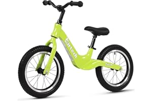 Hello-5ive 14" Kinder-Laufrad für Jungen und Mädchen von 3, 4, 5, 6 Jahren, Luftreifen mit Magnesiumlegierungsrahmen, leichtes, pedaloses Trainingsfahrrad für Kleinkinder