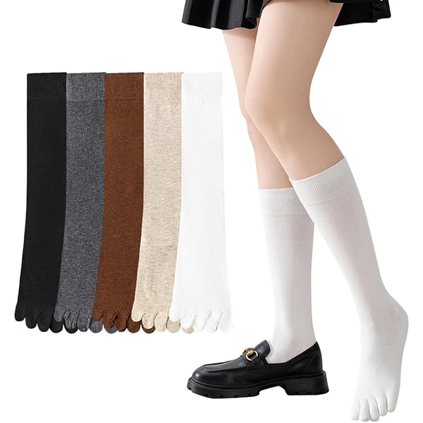 Lot De 4 Paires Chaussettes à Cinq Doigts Femme - Coton - Sport, Course, Quotidien