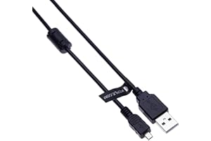 Keple Cable USB de carga y datos Compatible con Olympus SZ-12, SZ-14, SZ-20, SZ-30MR, SZ-31MR, TG-1 Cámara Fotográfica | Cable de conexión de sincronización y transferencia de imágenes