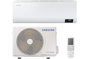 Samsung Luzon, Climatizzatore Monosplit Pompa di Calore, 12000 BTU, GAS R32, AR12TXHZAWKNEU+AR12TXHZAWKXEU, [Classe di efficienza energetica A++/A+]