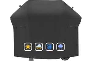 BBQ-YUMMY Grill Cover for Weber Spirit II 300 & 200 Series Gas Grill Cover, 52 Inch 7139 Grill Cover, Heavy Duty & Waterproof, PU Cover for Weber Spirit Series, UV and Fade-resistant