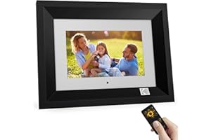 KODAK Cornice Digitale 7 Pollici Cornici Digitali Legno Smart Cornice Foto Digitale Portafoto IPS Cornice Elettronica con Memoria 4GB, Supporto Scheda SD, USB, Telecomando, Condivisione di Immagini