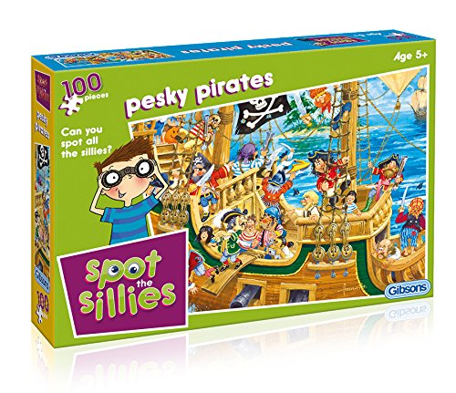 Gibsons Spot The Sillies- Pesky Pirates Jigsaw Puzzle (100 Pieces)