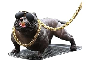 Huamengyuan Decoración del Tablero de Instrumentos de Coches,Muñeca de Perro matón de simulación Decoraciones para el salpicadero del Coche Bonita decoración de Regalo