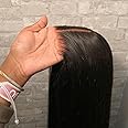 Wear and Go Glueless Wig Human Hair Pre Cut Human Hair Wigs for Black Women, Bone Straight Human Hair Wigs Glueless 180% Density Brazilian Hair 4x4 Pre Plucked Lace Front Wigs Human Hair 18 INCH.