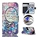 Etche Book Case for iPhone 5/5S,Leather Case for iPhone 5/5S,Wallet Case for iPhone 5/5S,Luxury Dreamcatcher Folding Magnetic Pu Leather Flip Case with Stand for iPhone 5/5S with Blue Stylus Pen and Bling Glitter Diamond Dust Plug Colors Random-Dreamcatcher