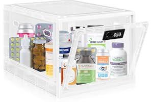 Gemaxvoled Abschließbare Box– Transparente Medikamentenbox zur Kindersicherung, Handy-Sperre & Snack-Kontrolle – BPA-freies Material, 12,6 Liter Fassungsvermögen, stapelbar & belüftet