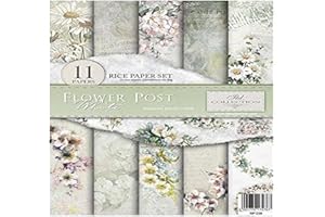 ITD Collection RP038 Flower Post White Rice Paper 29.7 x 21 cm