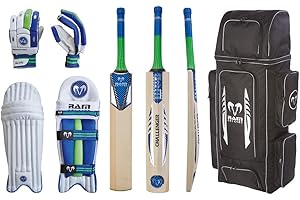 Ram Cricket Challenger Player Bundle – Complete Cricket Set with Cricket Bat, Batting Gloves, Pads & Duffle Bag. Perfect for Club, School & Casual Play - Available in Senior (SH) Junior (Size 6)