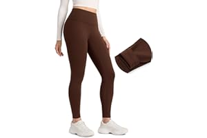 CRZ YOGA Damskie legginsy z podszewką z polaru, 28 cali – ciepłe, zimowe, codzienne, do ćwiczeń jogi, wędrówek, z wysokim stanem, termiczne