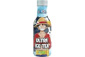 ‎ULTRA ICE TEA ULTRA ICE TEA Bio Eistee – Veganer Früchtetee mit dem One Piece Charakter Sanji – Fruchtiger Hibiskusblütengeschmack – 1 x 500 ml Einweg