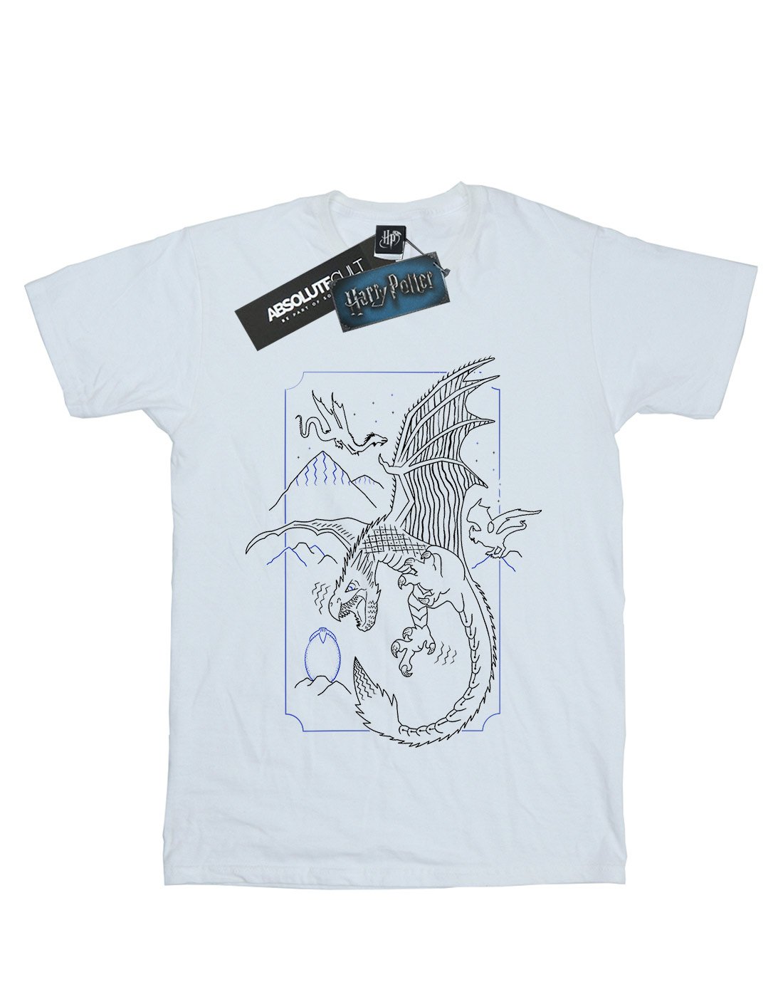 Absolute-Cult-Harry-Potter-Mdchen-Dragon-Line-Art-T-Shirt