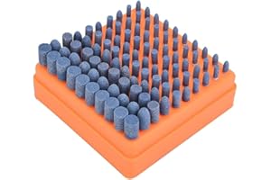 BIGP 100 pezzi Abrasive Stone Mandrel Mounted Lucidatura Testa multifunzione Lucidatura Punto lucidatura Accessori Blue