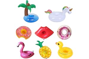 TAFACE 8 pezzi portabevande da piscina, porta bevande gonfiabile, porta palloncini da birra, giocattolo da bagno per bambini, adatto per piscina estiva, festa in spiaggia