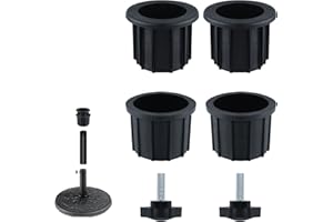 KINBOM 2 Sätze Lochringstopfen für Schirmständer, Zubehör Schirmständer Ersatz für Schirmständer mit M8 40mm Gewinde Schraube