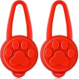 2 Pezzi Luce per Collare di Cane Luminoso Luci per Cani Gatto in Silicone a 3 Modalità per Passeggiate Notturne Luce a LED pe