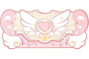 ‎GEEKSHARE GeekShare Duża podkładka pod mysz do gier Kawaii Różowa antypoślizgowa podkładka pod mysz z gumową podstawą Duża wodoodporna mata biurkowa na klawiaturę i mysz Idealna do gier lub pracy w domu, biurze